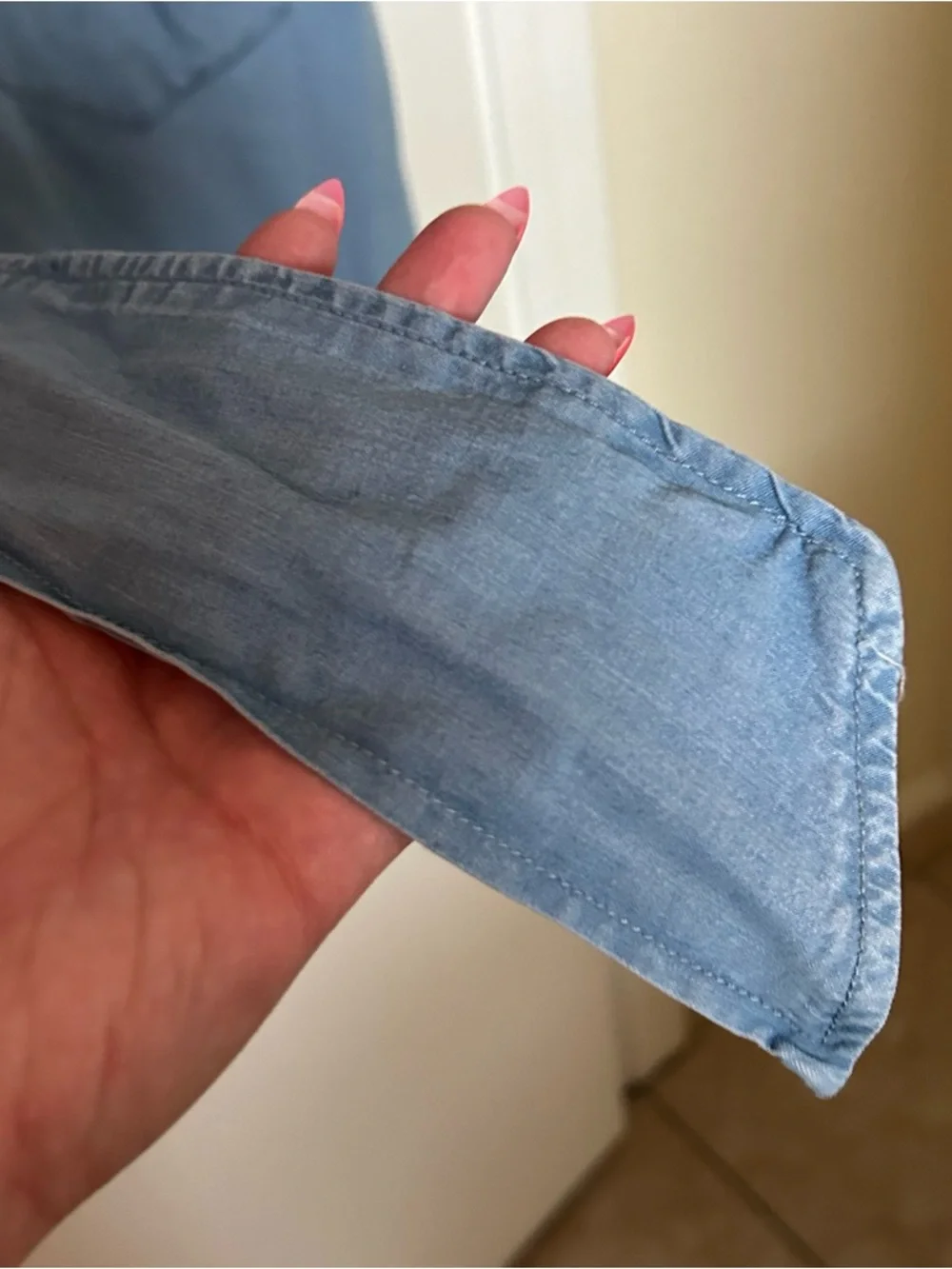 Universal Standard Light Blue Denim Shirt Dress - Picture 3 of 4